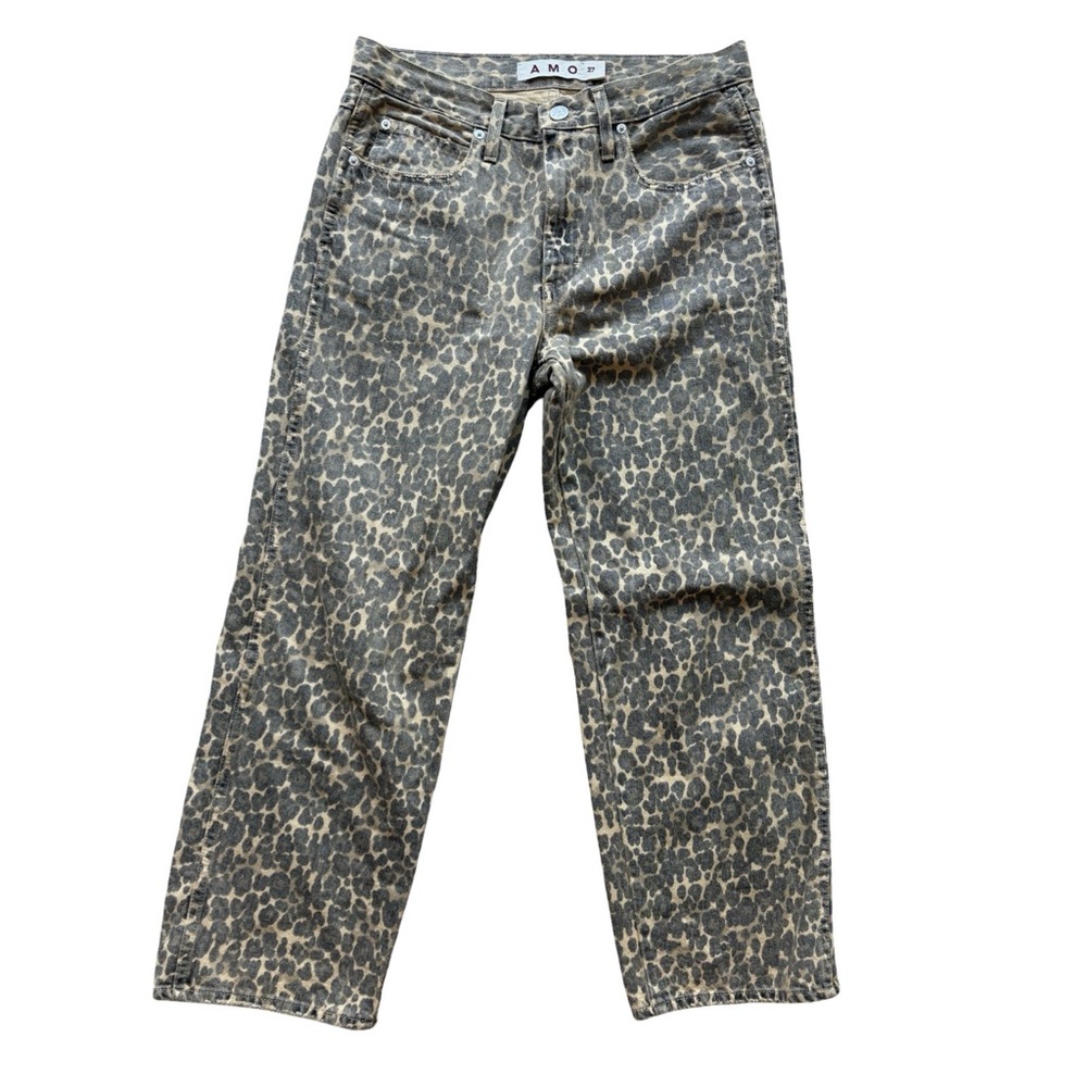 AMO Billie Leopard Print Jeans